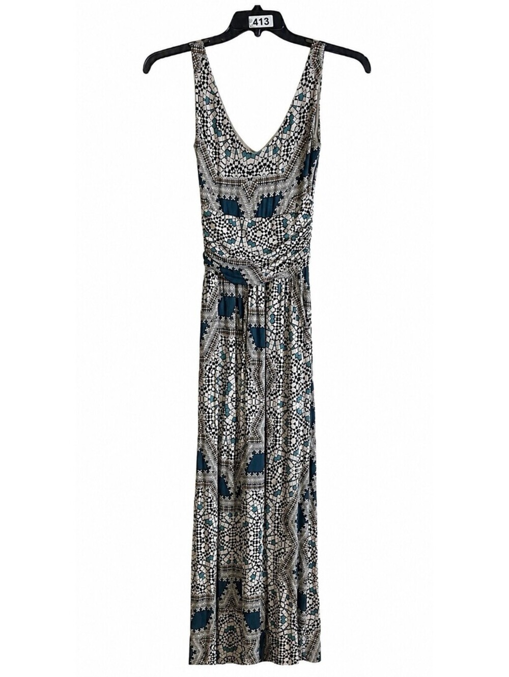 Maeve Women's Anthropologie Patterned Cotton Tiered Smocked Maxi Dress Sz XS